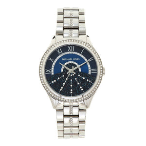 Buy Shop Michael Kors Lauryn Blue Dial Silver Steel Strap Watch for Women - MK3720 USA Online