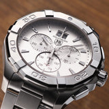 Buy Shop Tag Heuer Aquaracer White Dial Silver Steel Strap Watch for Men - CAY1111.BA0927 USA Online