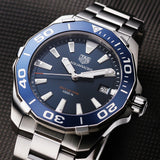 Buy Shop Tag Heuer Aquaracer Blue Dial Quartz Silver Steel Strap Watch for Men - WAY111C.BA0928 USA Online