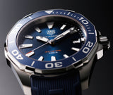 Buy Shop Tag Heuer Aquaracer Blue Dial Blue Rubber Strap Watch for Men - WAY111C.FT6155 USA Online