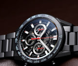 Buy Shop Tag Heuer Carrera Automatic Chronograph Black Dial Black Steel Strap Watch for Men - CBG2090.BH0661 USA Online
