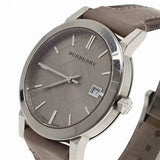 Buy Shop Burberry The City Nova Beige Dial Grey Leather Strap Watch for Women - BU9023 USA Online