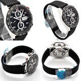 Buy Shop Tag Heuer Carrera Chronograph Black Dial Black Rubber Strap Watch for Men - CBN2A1AA.FT6228 USA Online