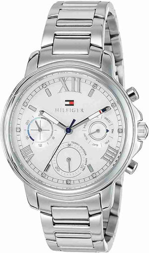 Buy Shop Tommy Hilfiger Claudia Silver Dial Silver Steel Strap Watch for Women - 1781741 USA Online