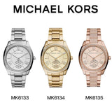Buy Shop Michael Kors Bryn Quartz Silver Dial Silver Steel Strap Watch For Women - MK6133 USA Online