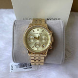 Buy Shop Michael Kors Runway Chronograph Gold Dial Gold Steel Strap Watch For Women - MK5698 USA Online