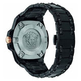 Buy Shop Versace Chain Reaction Quartz Black Dial Black Steel Strap Watch for Men - VEDY00719 USA Online