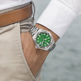 Buy Shop Tag Heuer Aquaracer Diamonds Emerald Green Dial Silver Steel Strap Watch for Women - WBD1316.BA0740 USA Online