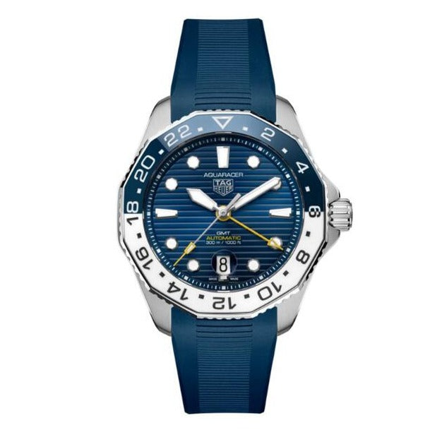 Buy Shop Tag Heuer Aquaracer Professional 300 GMT Automatic Blue Dial Blue Rubber Strap Watch for Men - WBP2010.FT6198 USA Online