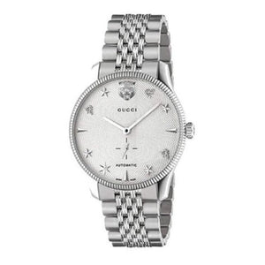 Buy Shop Gucci G Timeless Automatic Silver Dial Silver Steel Strap Watch for Men - YA126354 USA Online
