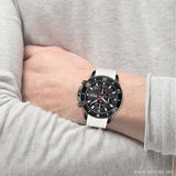 Buy Shop Hugo Boss Admiral Chronograph Black Dial White Rubber Strap Watch for Men - 1513966 USA Online