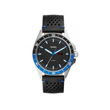 Buy Shop Fossil Sport 54 Day Date Black Dial Black Leather Strap Watch for Men - FS5321 USA Online