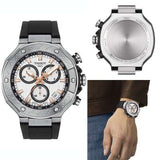 Tissot T Race Chronograph White Dial Black Rubber Strap Watch For Men - T141.417.17.011.00