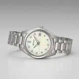 Seiko Diamond Silver Dial Silver Steel Strap Watch for Women - SUR579P1