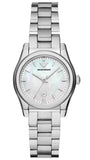 Buy Shop Emporio Armani Federica Mother of Pearl Dial Silver Steel Strap Watch For Women - AR11557 USA Online