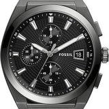 Buy Shop Fossil Everett Chronograph Grey Dial Brown Leather Strap Watch for Men - FS5799 USA Online