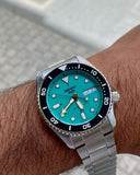 Buy Shop Seiko 5 Sports SKX Midi Automatic Teal Dial Silver Steel Strap Watch For Men - SRPK33K1 USA Online