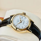Buy Shop Tissot Carson Automatic White Dial Brown Leather Strap Watch For Women - T085.207.36.011.00 USA Online