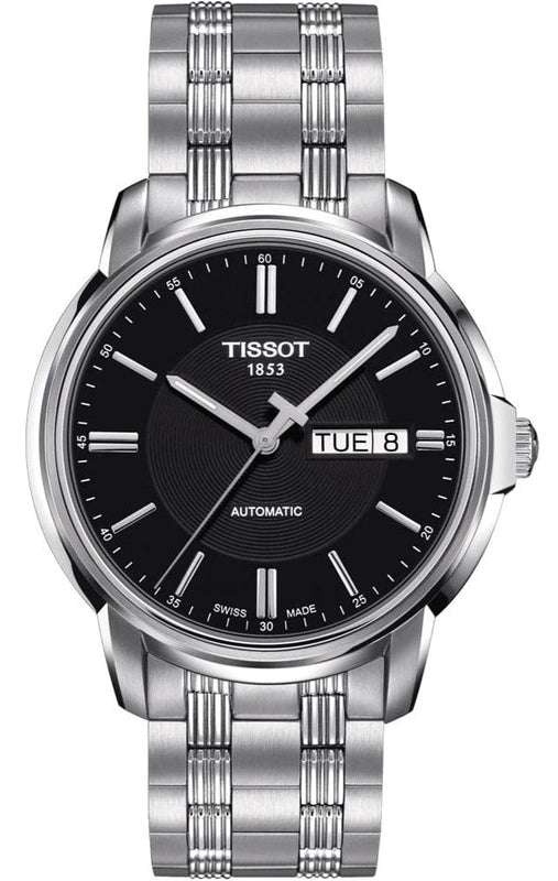 Buy Shop Tissot Automatics III Black Dial Silver Steel Strap Watch For Men - T065.430.11.051.00 USA Online