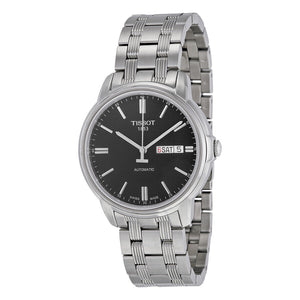 Buy Shop Tissot Automatics III Black Dial Silver Steel Strap Watch For Men - T065.430.11.051.00 USA Online