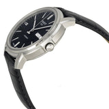 Buy Shop Tissot Automatics III Day Date Black Dial Black Leather Strap Watch For Men - T065.430.16.051.00 USA Online
