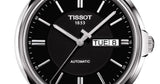 Buy Shop Tissot Automatics III Day Date Black Dial Black Leather Strap Watch For Men - T065.430.16.051.00 USA Online