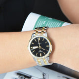 Buy Shop Tissot Automatics III Day Date Black Dial Two Tone Steel Strap Watch For Men - T065.430.22.051.00 USA Online