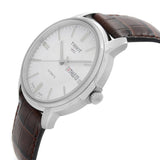 Buy Shop Tissot Automatics III Steel White Dial Brown Leather Strap Watch For Men - T065.430.16.031.00 USA Online