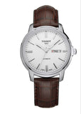 Buy Shop Tissot Automatics III Steel White Dial Brown Leather Strap Watch For Men - T065.430.16.031.00 USA Online