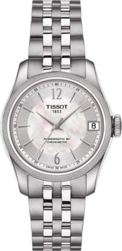 Buy Shop Tissot Ballade Powermatic 80 Automatic Mother of Pearl Dial Silver Steel Strap Watch For Women - T108.208.11.117.00 USA Online