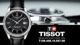 Buy Shop Tissot Ballade Powermatic 80 Cosc Black Dial Black Leather Strap Watch For Men - T108.408.16.057.00 USA Online