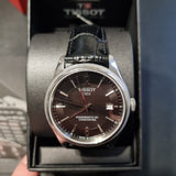 Buy Shop Tissot Ballade Powermatic 80 Cosc Black Dial Black Leather Strap Watch For Men - T108.408.16.057.00 USA Online