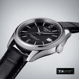 Buy Shop Tissot Ballade Powermatic 80 Cosc Black Dial Black Leather Strap Watch For Men - T108.408.16.057.00 USA Online