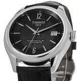 Buy Shop Tissot Ballade Powermatic 80 Cosc Black Dial Black Leather Strap Watch For Men - T108.408.16.057.00 USA Online