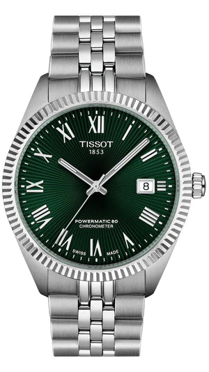 Buy Shop Tissot Ballade Powermatic 80 COSC Green Dial Silver Steel Strap Watch for Men - T156.408.11.093.00 USA Online