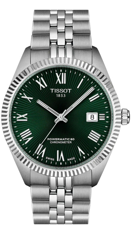 Buy Shop Tissot Ballade Powermatic 80 COSC Green Dial Silver Steel Strap Watch for Men - T156.408.11.093.00 USA Online