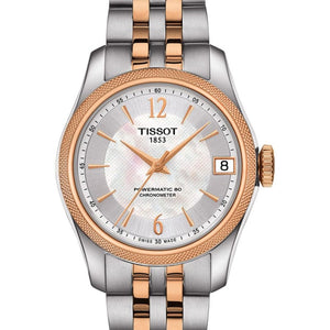 Buy Shop Tissot Ballade Powermatic 80 Cosc Mother of Pearl Dial Two Tone Steel Strap Watch For Women - T108.208.22.117.01 USA Online