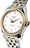 Buy Shop Tissot Ballade Powermatic 80 Mother of Pearl Silver Dial Two Tone Steel Strap Watch For Women - T108.208.22.117.00 USA Online