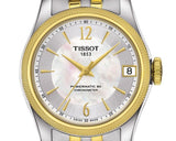 Buy Shop Tissot Ballade Powermatic 80 Mother of Pearl Silver Dial Two Tone Steel Strap Watch For Women - T108.208.22.117.00 USA Online