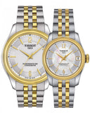 Buy Shop Tissot Ballade Powermatic 80 Mother of Pearl Silver Dial Two Tone Steel Strap Watch For Women - T108.208.22.117.00 USA Online