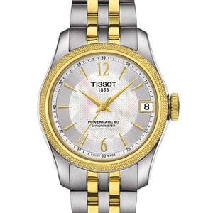 Buy Shop Tissot Ballade Powermatic 80 Mother of Pearl Silver Dial Two Tone Steel Strap Watch For Women - T108.208.22.117.00 USA Online