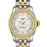 Buy Shop Tissot Ballade Powermatic 80 Mother of Pearl Silver Dial Two Tone Steel Strap Watch For Women - T108.208.22.117.00 USA Online