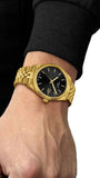 Buy Shop Tissot Ballade Quartz Black Dial Gold Steel Strap Watch for Men - T156.410.33.051.00 USA Online