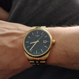Buy Shop Tissot Ballade Quartz Black Dial Gold Steel Strap Watch for Men - T156.410.33.051.00 USA Online
