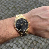 Buy Shop Tissot Ballade Quartz Black Dial Gold Steel Strap Watch for Men - T156.410.33.051.00 USA Online