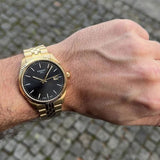 Buy Shop Tissot Ballade Quartz Black Dial Gold Steel Strap Watch for Men - T156.410.33.051.00 USA Online