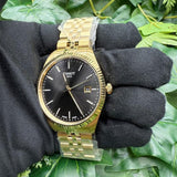 Buy Shop Tissot Ballade Quartz Black Dial Gold Steel Strap Watch for Men - T156.410.33.051.00 USA Online