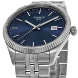 Buy Shop Tissot Ballade Quartz Blue Dial Silver Steel Strap Watch for Men - T156.410.11.041.00 USA Online
