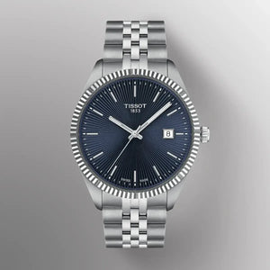 Buy Shop Tissot Ballade Quartz Blue Dial Silver Steel Strap Watch for Men - T156.410.11.041.00 USA Online