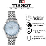 Buy Shop Tissot Ballade Quartz Blue Dial Silver Steel Strap Watch for Women - T156.210.11.351.00 USA Online